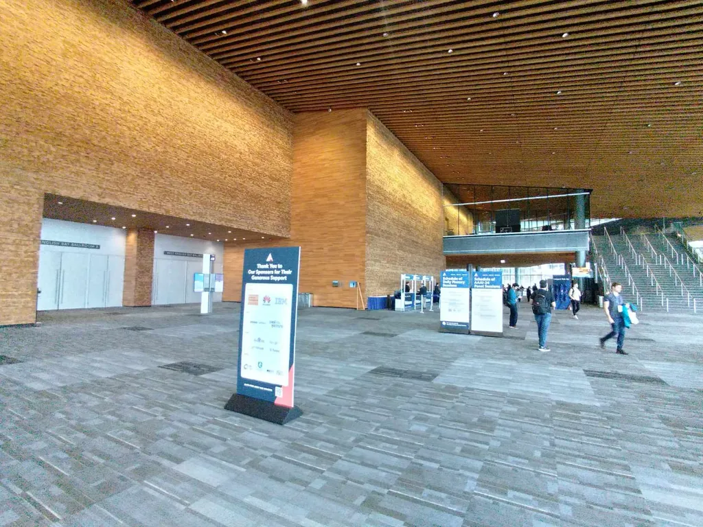 The timber hall of the convention centre.